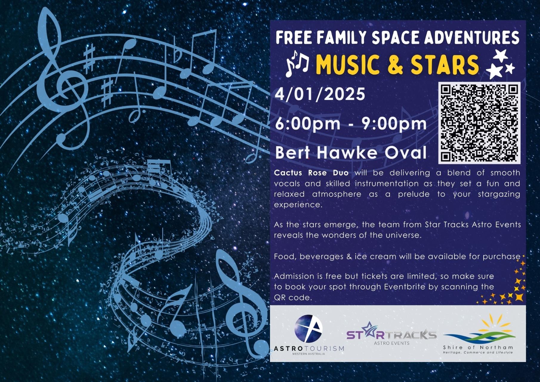 MUSIC & STARS- Free Family Space Adventure