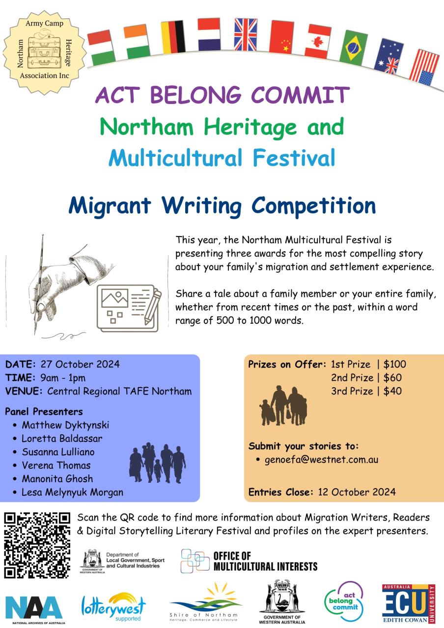 2024 Northam Heritage And Multicultural Festival Writing Competition