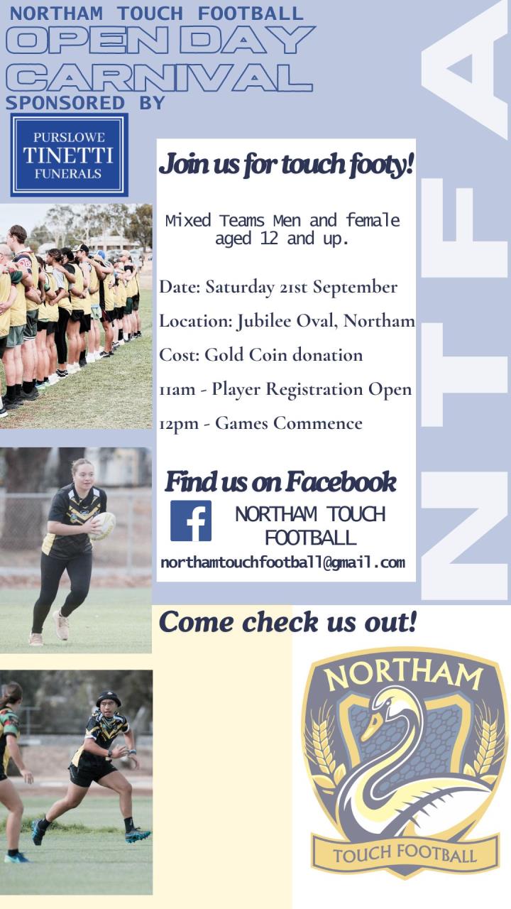 Northam Touch Football Open Day Carnival