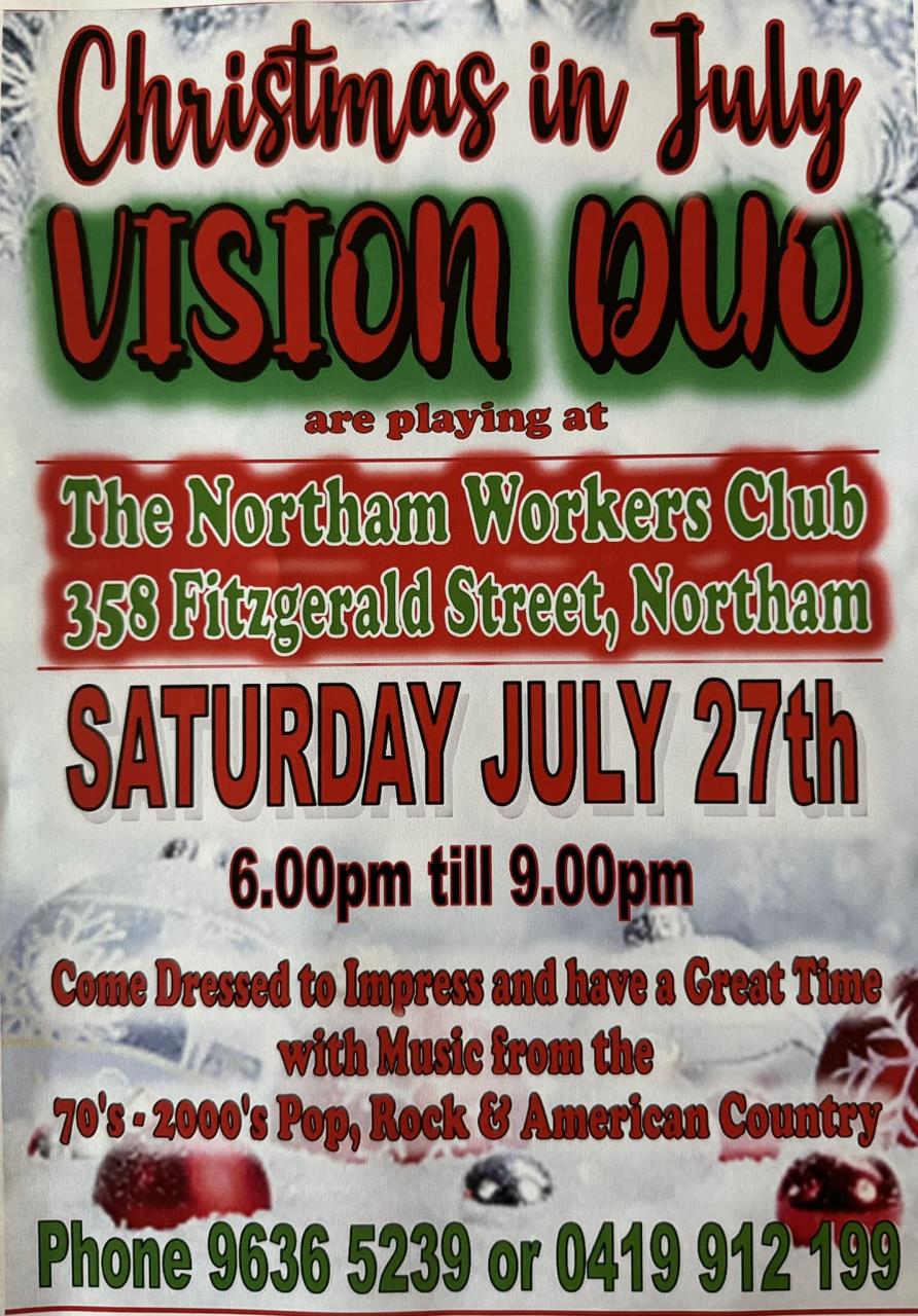 Christmas In July at the Northam Workers Club